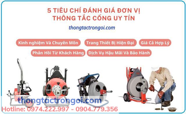 Các yếu tố nhận biết các công ty thông tắc cống uy tín