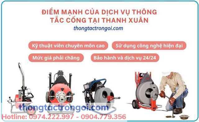 Thế mạnh dịch vụ thông tắc cống của xuân Phương