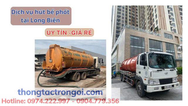 Hút bể phốt tại Long Biên nhanh chóng và an toàn vệ sinh