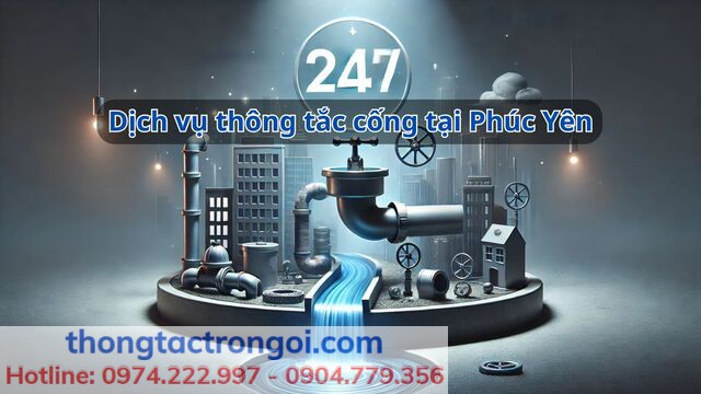 Dịch vụ thông tắc cống tại Phúc Yên hoạt động 24/7