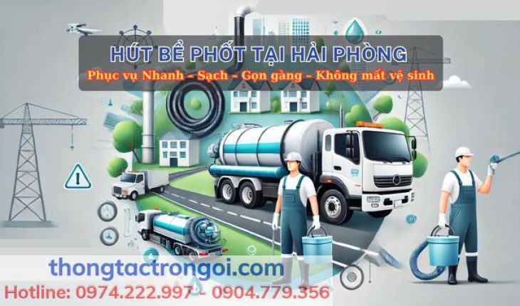 Hút bể phốt tại Hải Phòng uy tín đảm bảo chất lượng