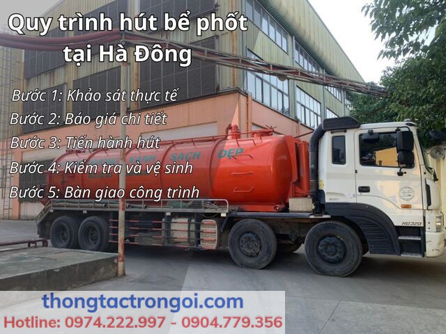 5 Bước tiến hành hút bể phốt tại Hà Đông