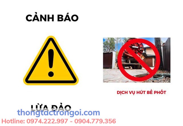 Cảnh báo dịch vụ hút bể phốt lừa đảo