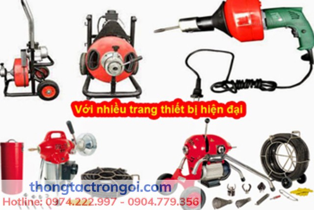 Bộ dụng cụ thông cống hiện đại