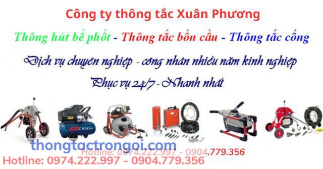 Các loại dịch vụ của Công ty Thông tắc Xuân Phương