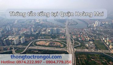 Địa bàn trên cao khu vực thông tắc cống tại quận Hoàng Mai