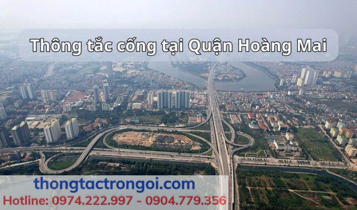 Địa bàn trên cao khu vực thông tắc cống tại quận Hoàng Mai