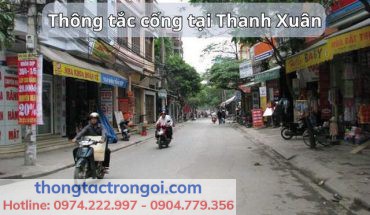 Khu vực đường đi lại thông tắc cống tại Thanh Xuân