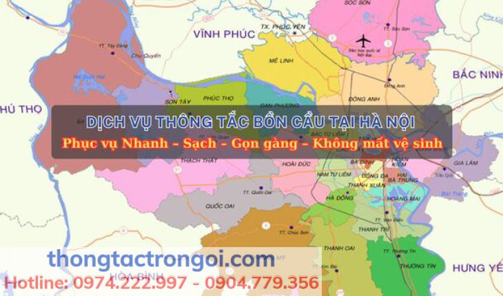 Dịch vụ thông tắc bồn cầu tại Hà Nội giá rẻ, sạch sẽ