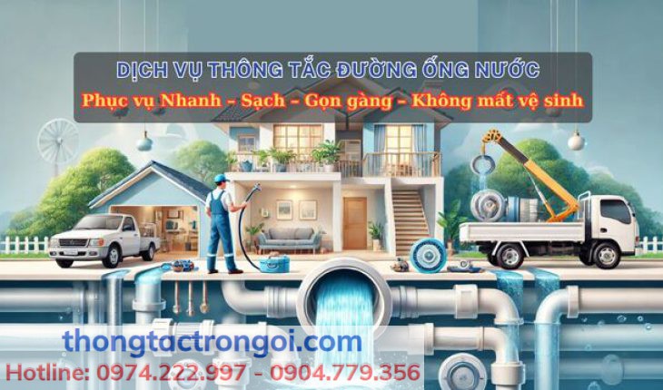 Dịch vụ thông tắc đường ống nước sạch uy tín