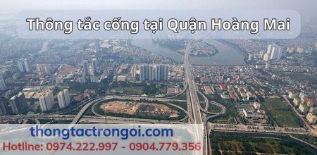 Địa bàn trên cao khu vực thông tắc cống tại quận Hoàng Mai