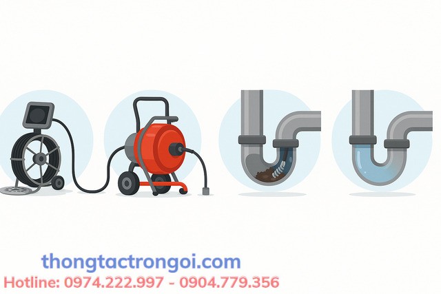 Quy trình chuẩn dịch vụ thông tắc cống tại Xuân Phương