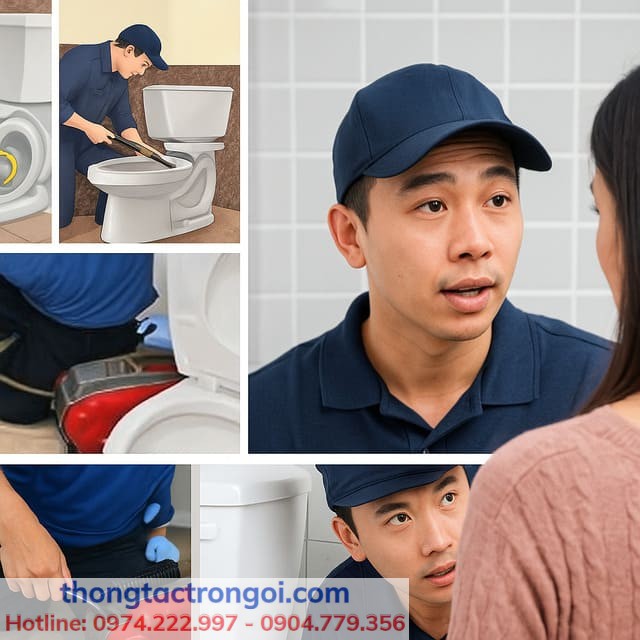 Khách hàng hỏi thợ thông tắc Xuân Phương về quy trình và chi phí dịch vụ
