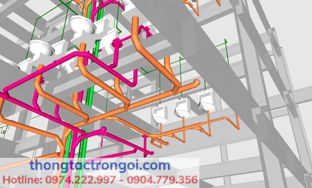 Sơ đồ hệ thống đường ống thoát nước trong chung cư, nhiều tầng – nhiều nhánh – dễ nghẹt