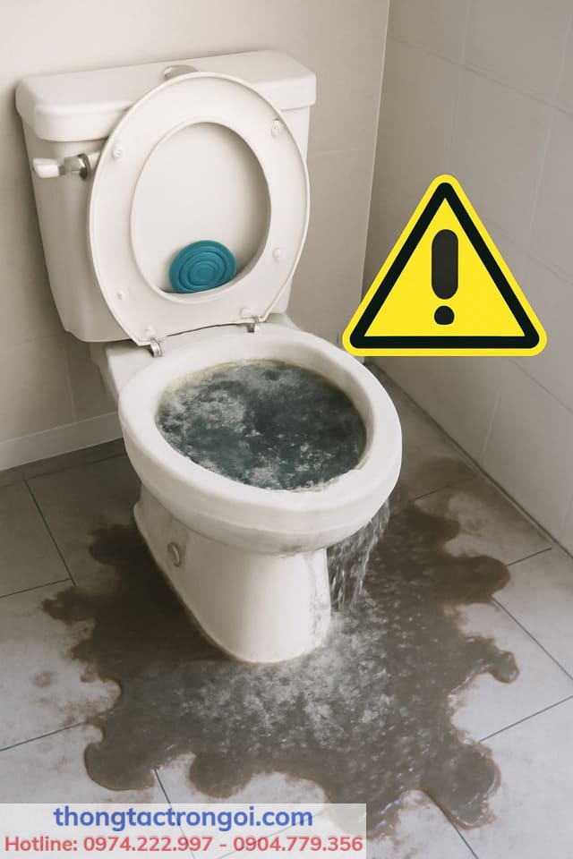 Cảnh báo viên thả bồn cầu có thể gây hại bể phốt nếu dùng sai