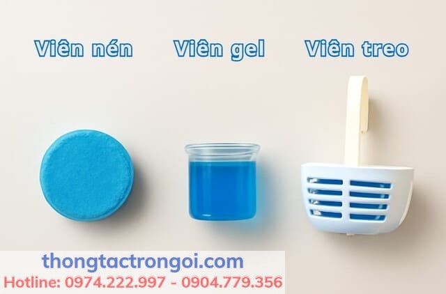 So sánh viên nén, viên gel và viên treo bồn cầu