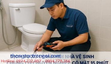 Dịch vụ xử lý mùi hôi nhà vệ sinh chung cư chuyên nghiệp, có mặt 15 phút.
