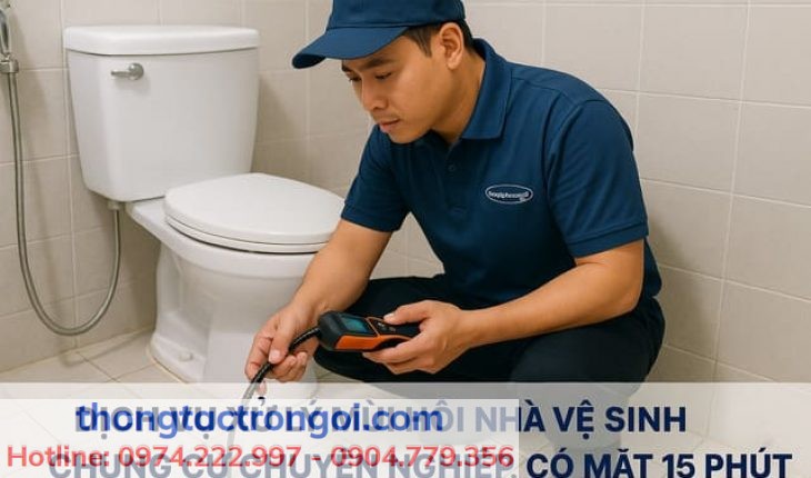 Dịch vụ xử lý mùi hôi nhà vệ sinh chung cư chuyên nghiệp, có mặt 15 phút.
