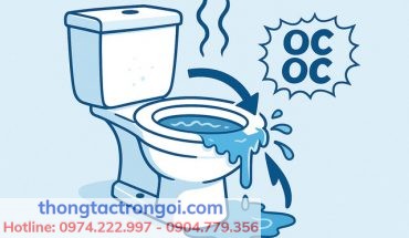 Dấu hiệu hầm cầu bị đầy như nước trào ngược, mùi hôi, tiếng ọc ọc khi xả