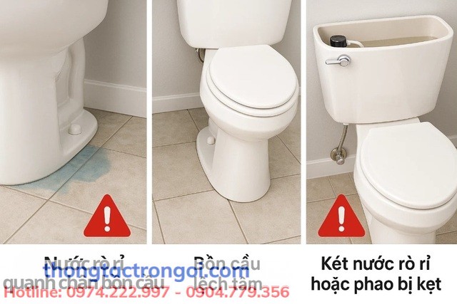 Các lỗi thường gặp khi lắp đặt bồn cầu – rò nước, lệch tâm, xả yếu