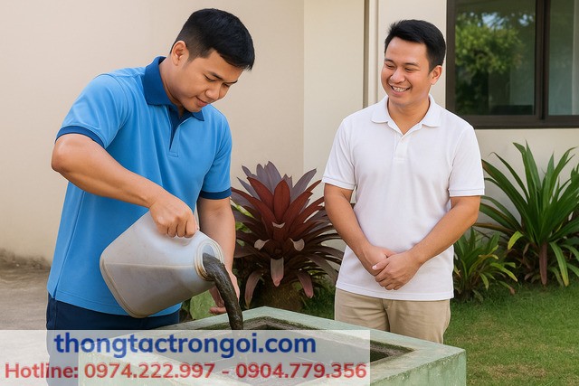 Ứng dụng bùn vi sinh trong bể phốt và cống rãnh hộ gia đình
