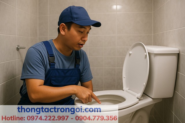 Nguyên nhân xả nước không xoáy do phao thấp và cặn bám