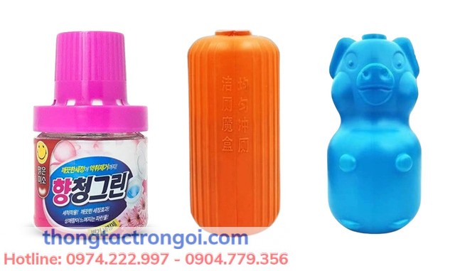 Lọ thả bồn cầu dạng sáp – sản phẩm thường dùng để khử mùi và hỗ trợ vệ sinh.