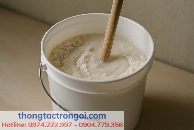 Một số loại bột cần pha với nước lạnh để tránh phản ứng quá mạnh.