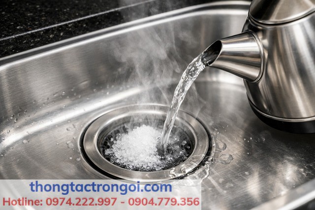 Rót chậm giúp nước nóng đi sâu và làm loãng mỡ bám.