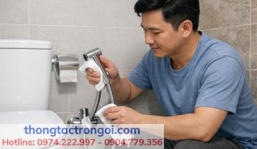 Lau khô rồi quan sát 1–2 phút để khoanh vùng chỗ rỉ.