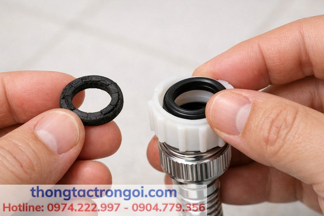 Gioăng đúng cỡ giúp khớp nối kín, không cần siết quá lực.