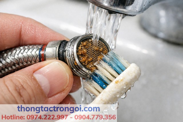 Lưới lọc đầu cấp tắc cặn là nguyên nhân phổ biến khiến két lên chậm.