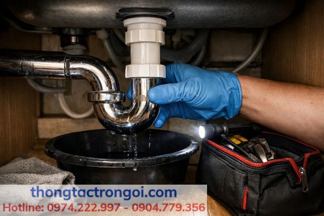 Xi phông là điểm cong hay kẹt dầu mỡ và cặn bẩn.