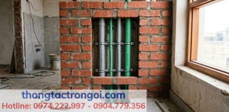 Sơ đồ thực tế bố trí các loại ống nước tiêu chuẩn bên trong hộp gen